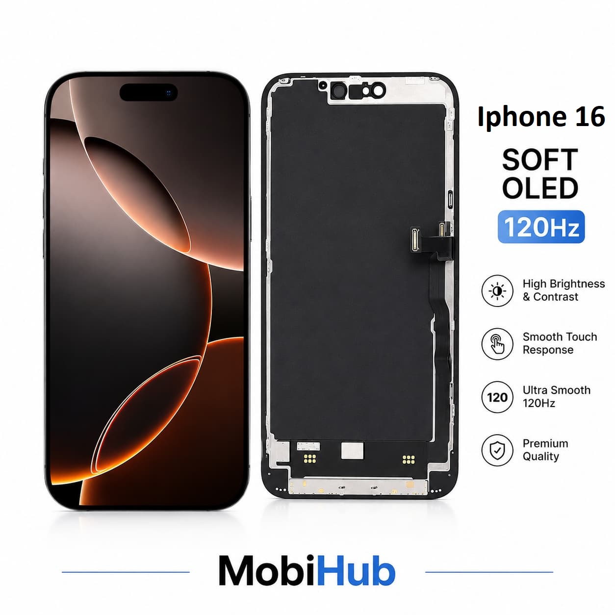 Софт олед екран за Iphone 16 с гъвкава технология