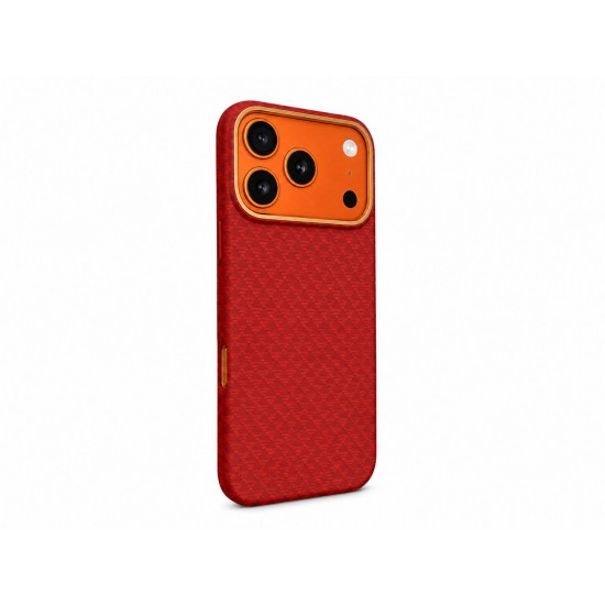 Премиум Карбонов Кейс за iPhone 17 - Червен - Image 3