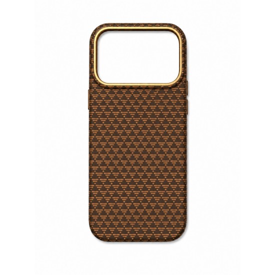 Premium Carbon Case PKA TP-106 за iPhone 17 - Кафяв
