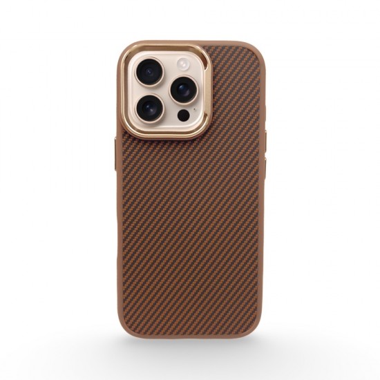 Premium Carbon Case TP-103 за iPhone 15 Pro - Titanium Златист