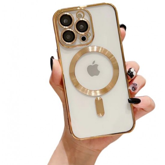 Кейс MG38 Luxury Case with Magsafe iPhone 14 - Златист