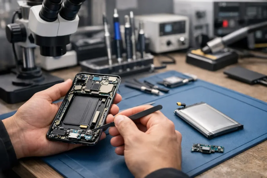 Смяна на букса за зареждане и батерия на Samsung